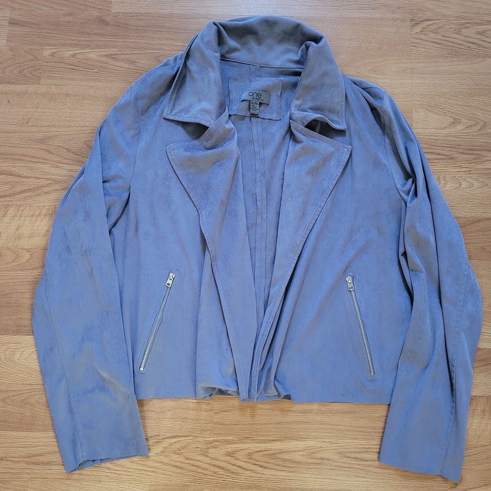 Women's Blue Suede Jacket